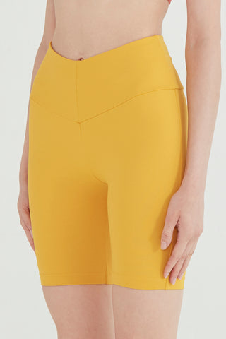Tulum Biker Shorts in Yellow