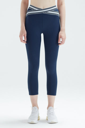 Naomi X-Cross Capri in Navy